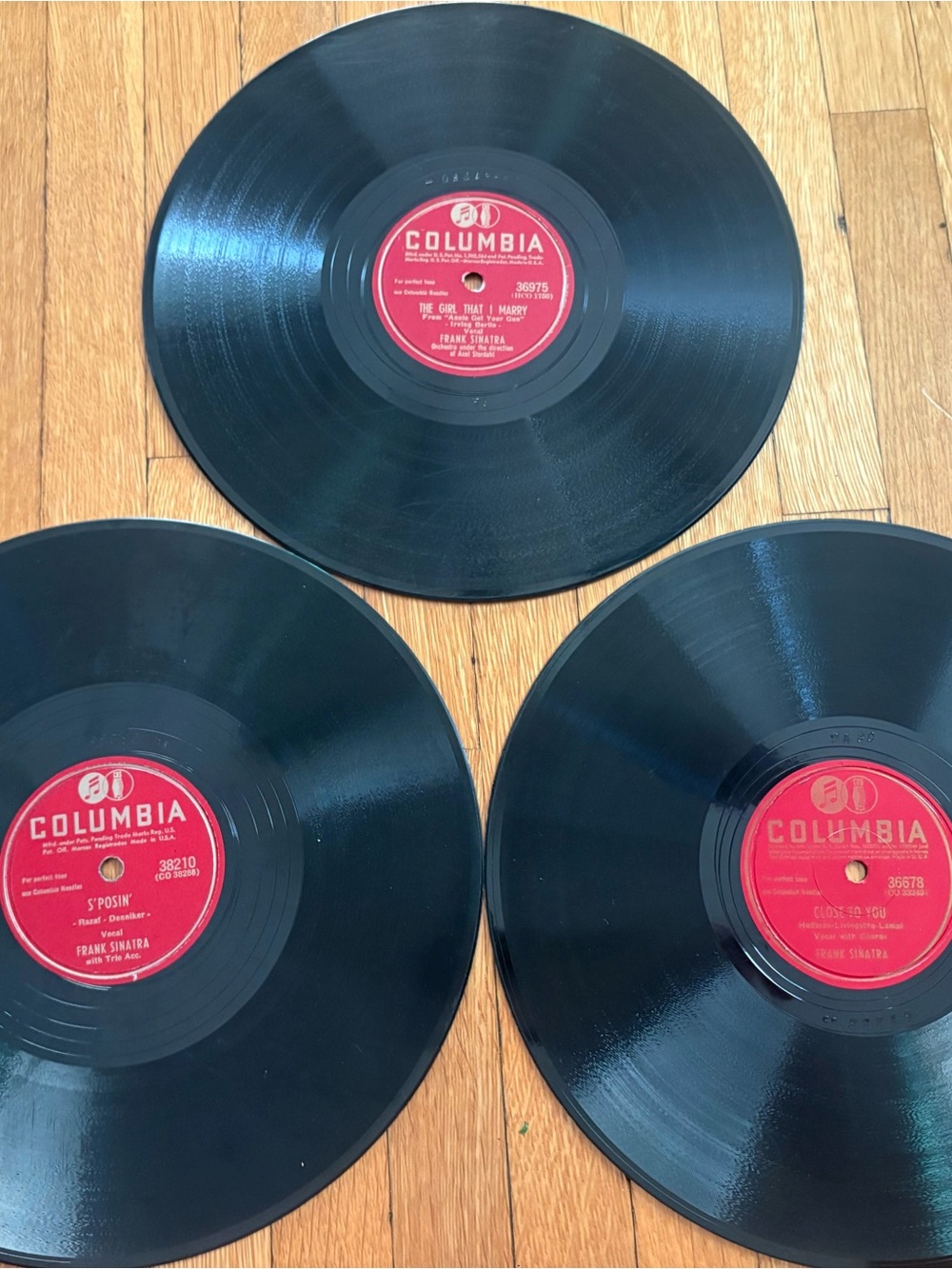 Lot Of 3 Frank Sinatra 1940s 78 RPM Records Columbia V+